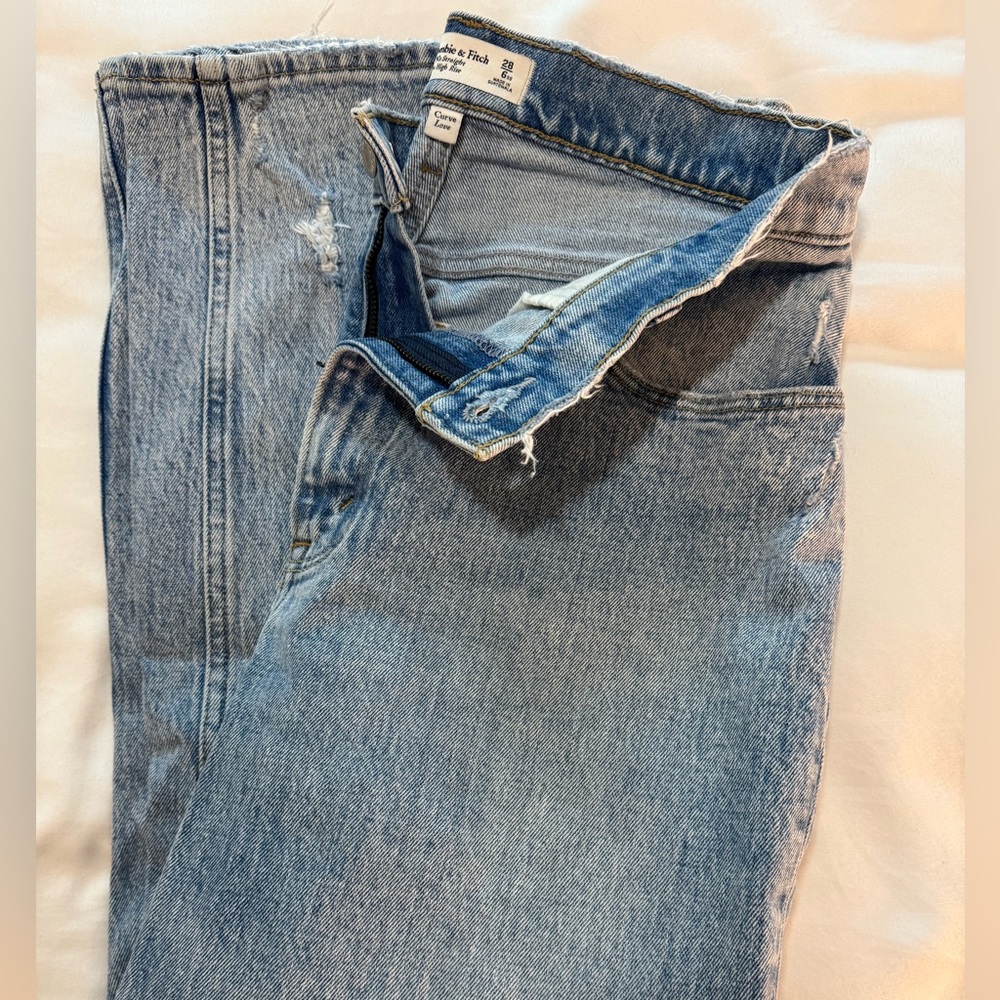 Abercrombie & Fitch The 90s Straight Ultra High Rise - Curve Love